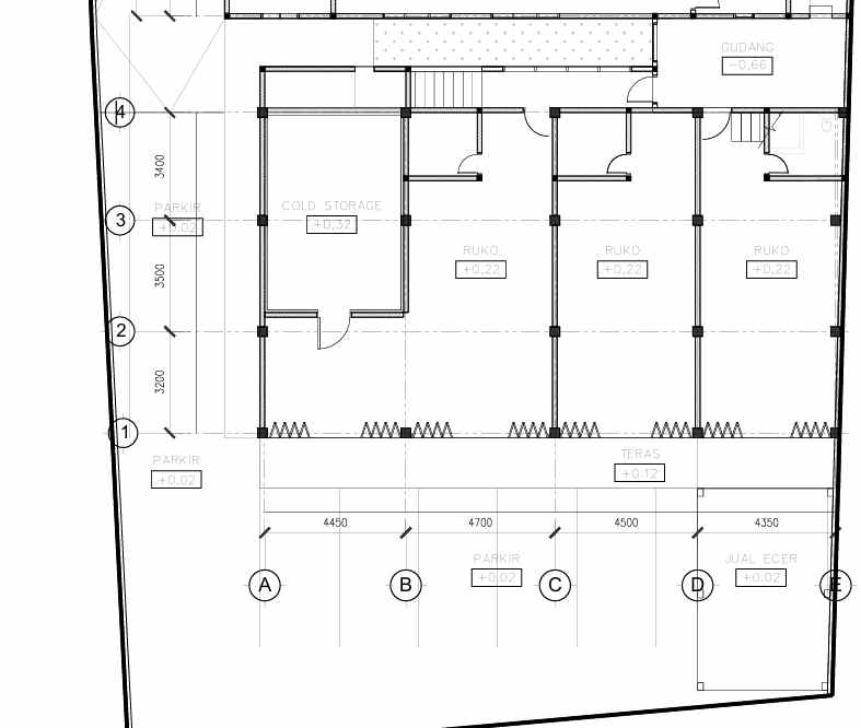 ruko jalan nasional warung gunung