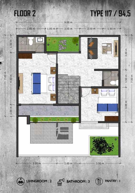 rumah 2 lantai dekat sma taruna akmil magelang