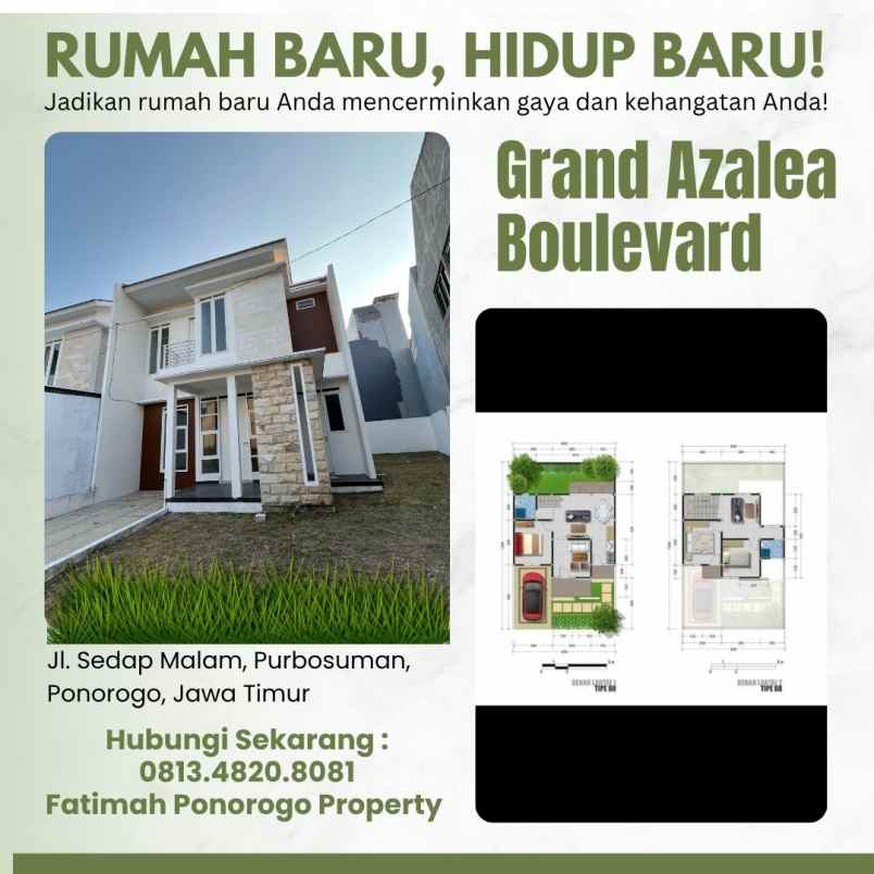 rumah 2 lantai syariah ready stock di ponorogo