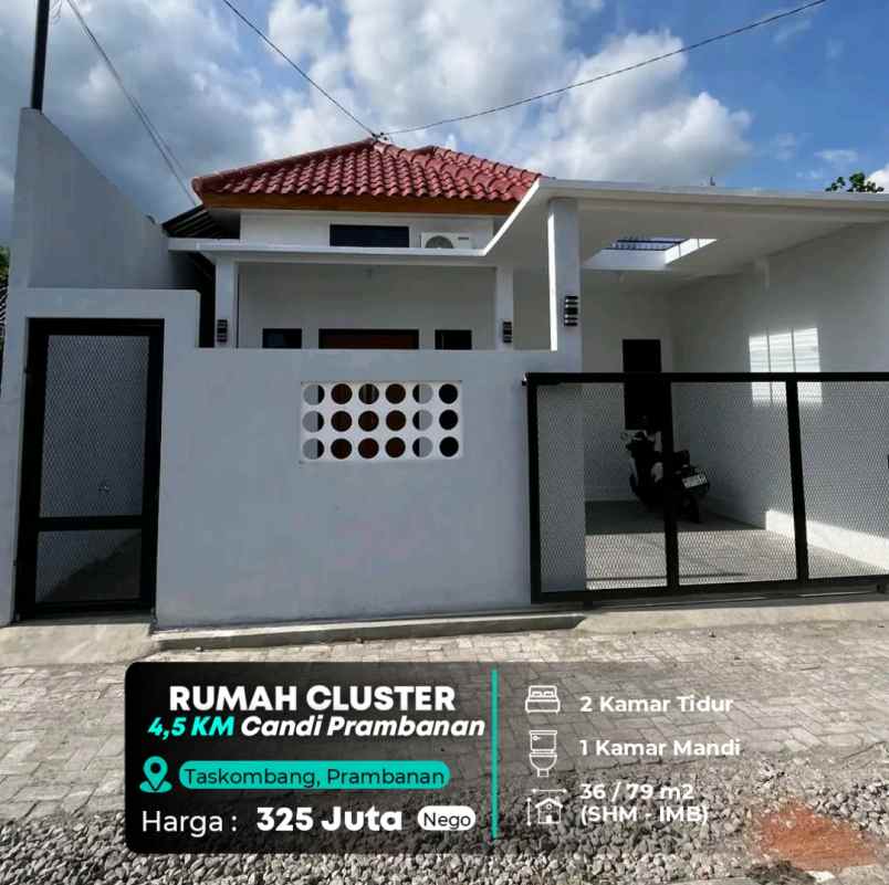 rumah baru dalam cluster di 4 km utara candi prambanan