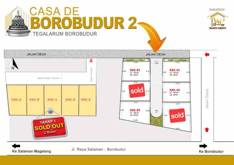 rumah eksklusif dengan akses mudah ke borobudur