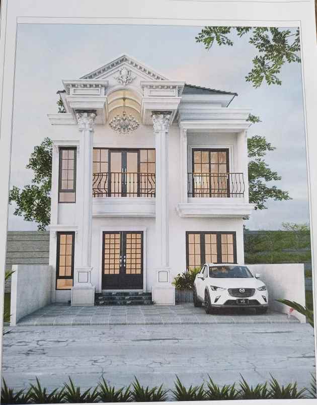 rumah mewah 2 lantai di tanah baru depok ada pool