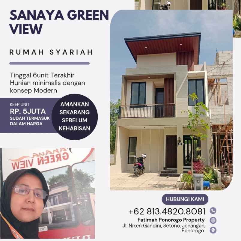 rumah minimalis syariah lokasi strategis di ponorogo