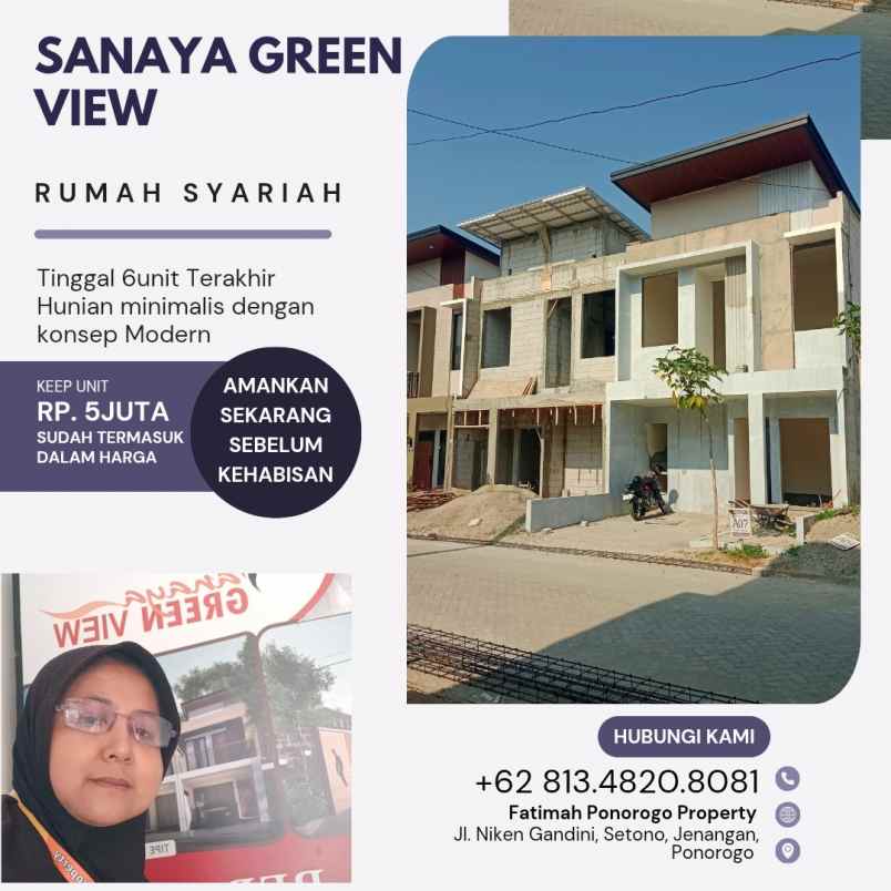 rumah minimalis syariah lokasi strategis di ponorogo