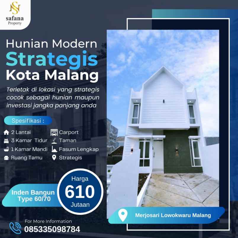 Rumah Modern 600 Juta An Dekat Kampus Ub Malang