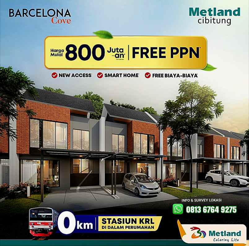 rumah perumahan metland cibitung