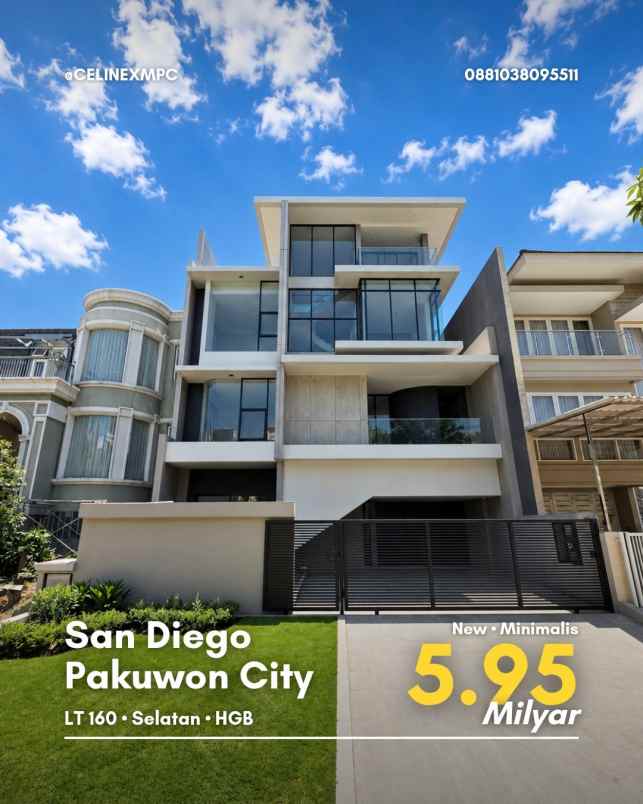 rumah san diego pakuwon city new minimalis