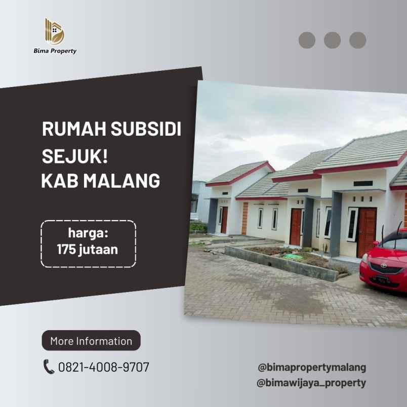 rumah subsidi sejuk area perbukitan pakisaji