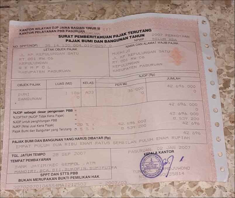 tanah kepulungan gempol pasuruan