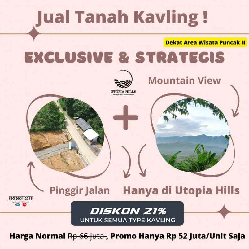 Tanah Kavling Exclusive Dan Strategis Di Jalur Wisata Villa Khayangan