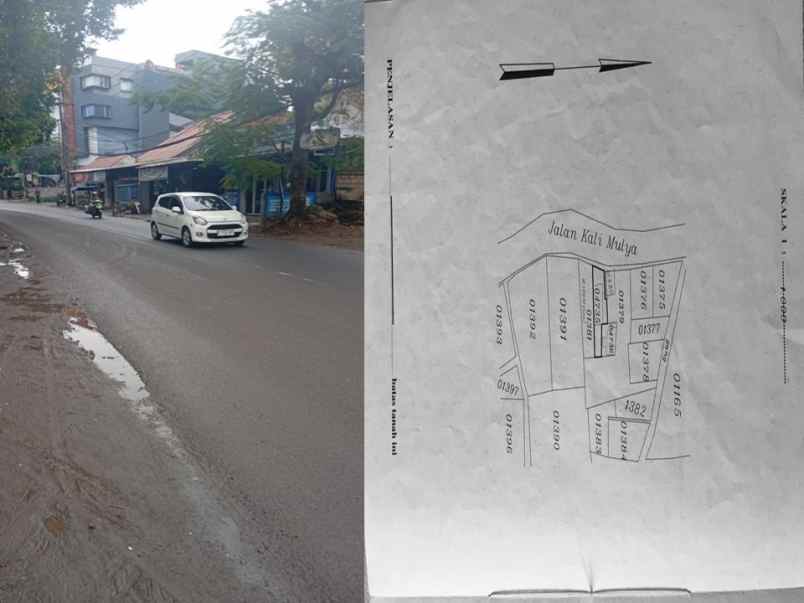 toko dan kontrakan pinggir jalan raya kalimulya depok