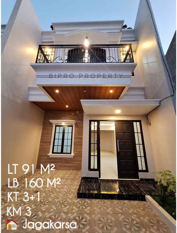 town house classic modern di jagakarsa jakarta selatan