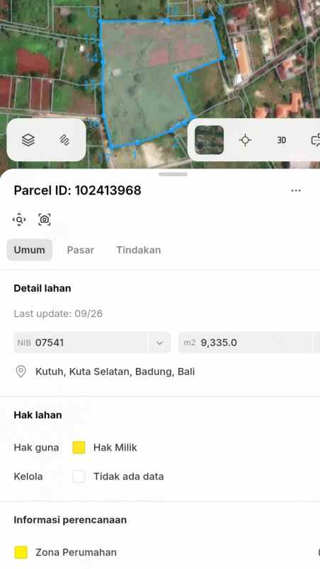 dijual 35 are jl gapura vista kutuh kuta selatan