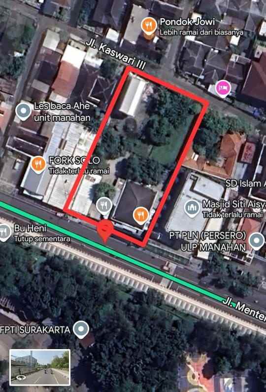 dijual lahan strategis di manahan solo