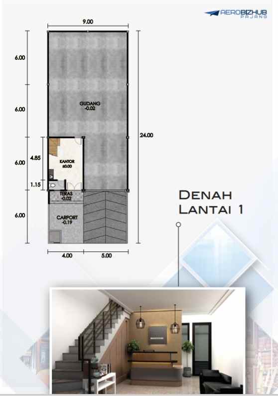 dijual ruko gudang kantor pajang kec benda kota