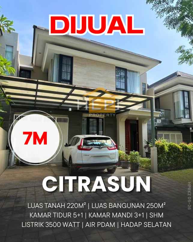 dijual rumah citrasun garden semarang
