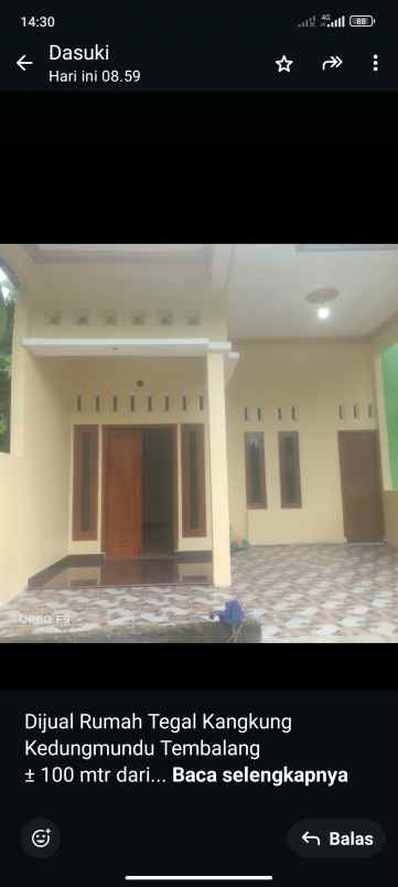 dijual rumah di tegal kangkung semarang