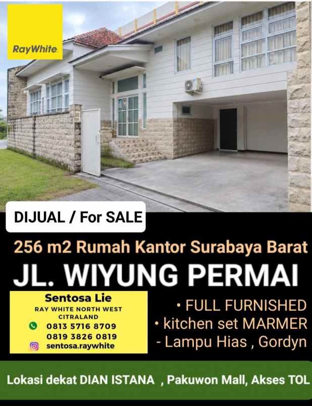 dijual rumah jalan wiyung permai