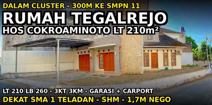 dijual rumah jl hos cokrominoto