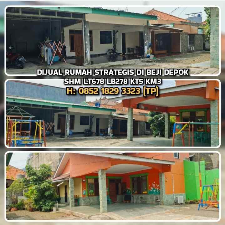 dijual rumah jl kembang beji depok jawa