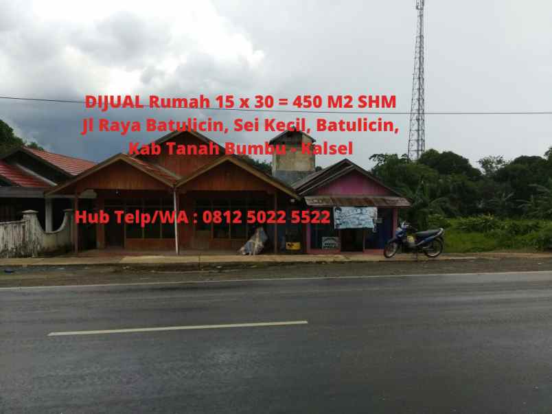 dijual rumah pinggir jalan raya strategis