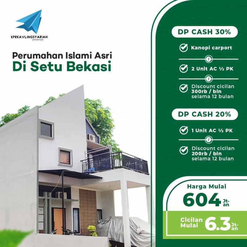 dijual rumah setu kab bekasi