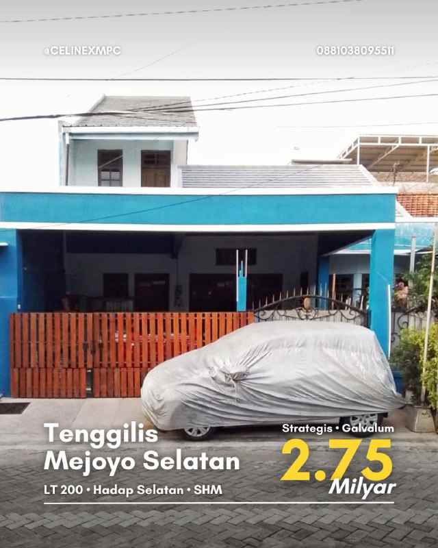 dijual rumah tenggilis mejoyo selatan