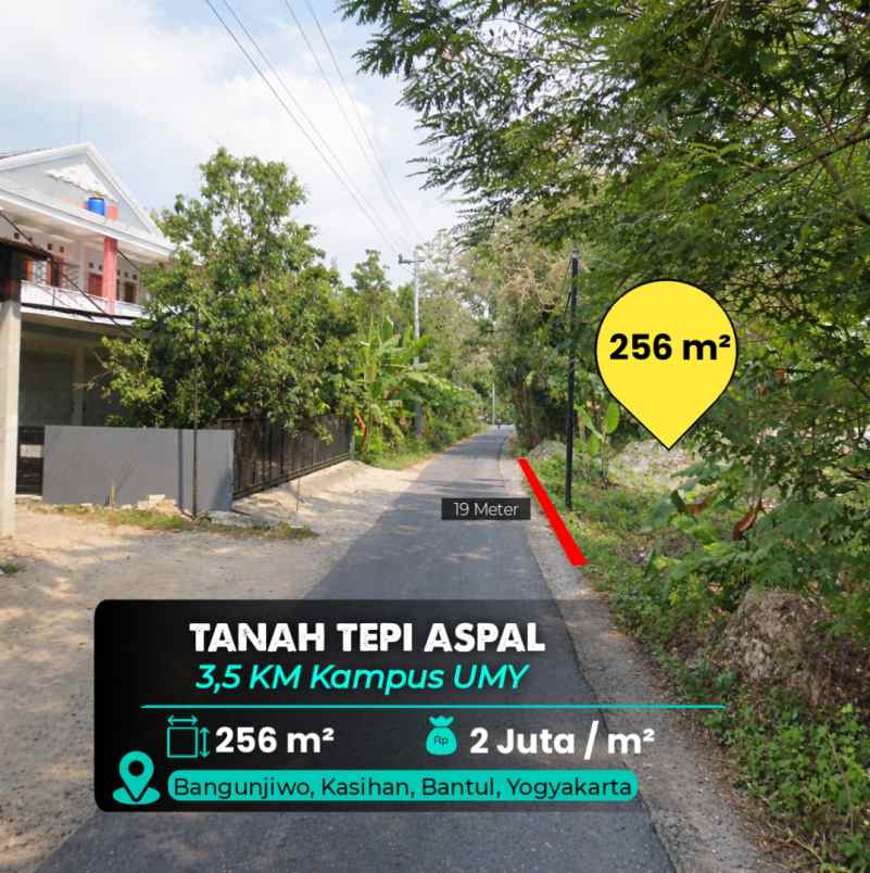 dijual tanah bangunjiwo
