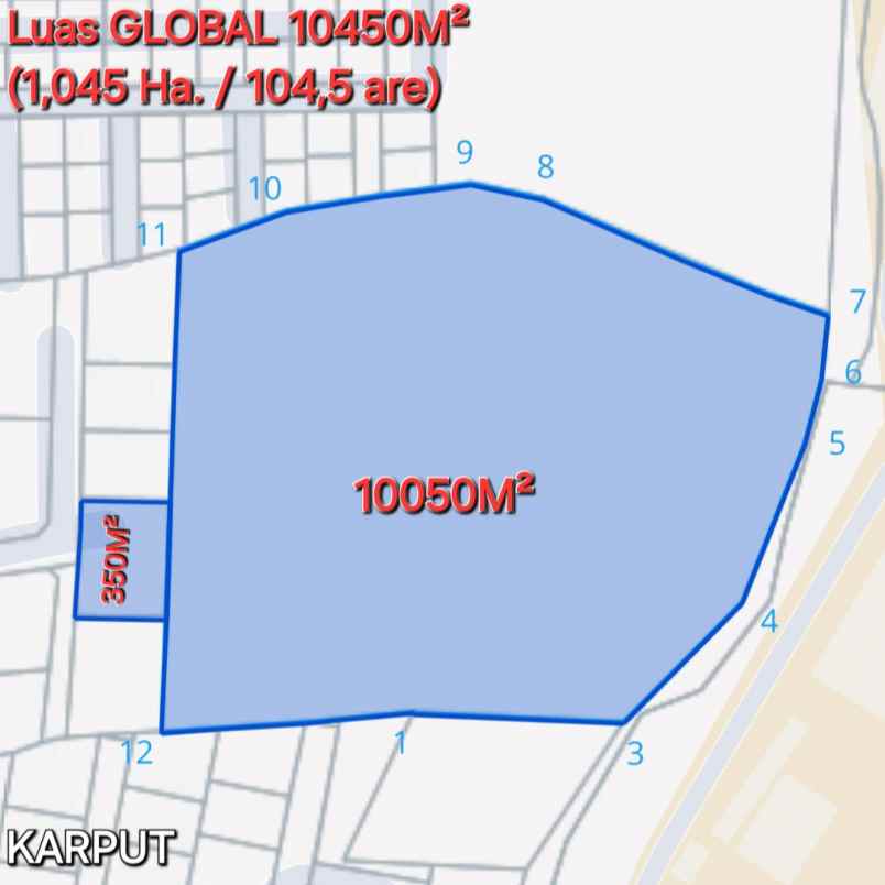 dijual tanah belakang poltek kampial