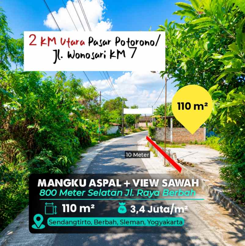 dijual tanah berbah