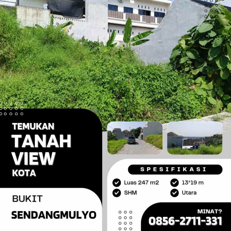 dijual tanah bukit sendangmulyo