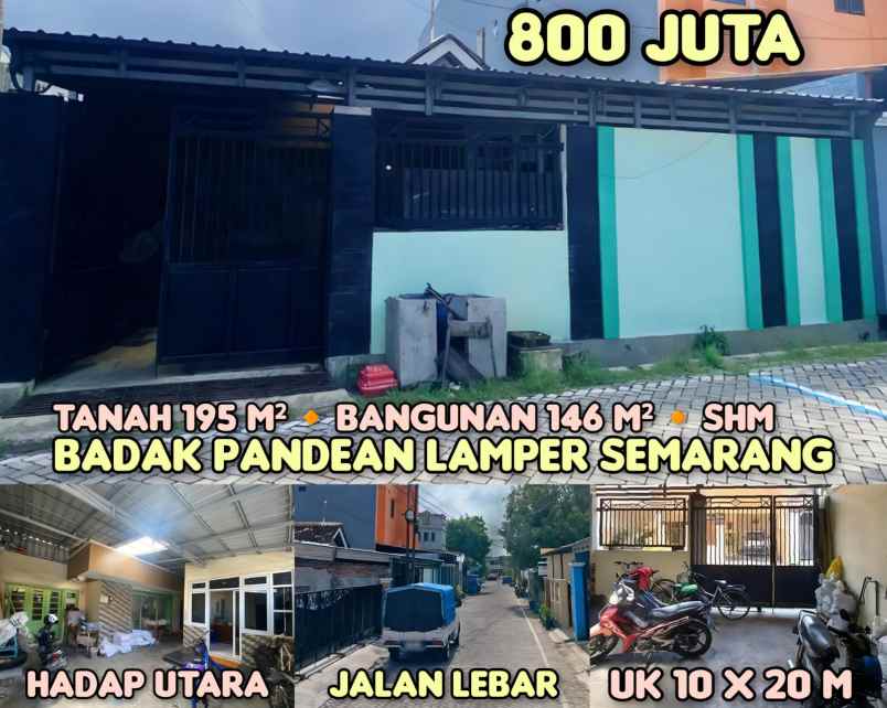 dijual tanah dan bangunan di badak semarang