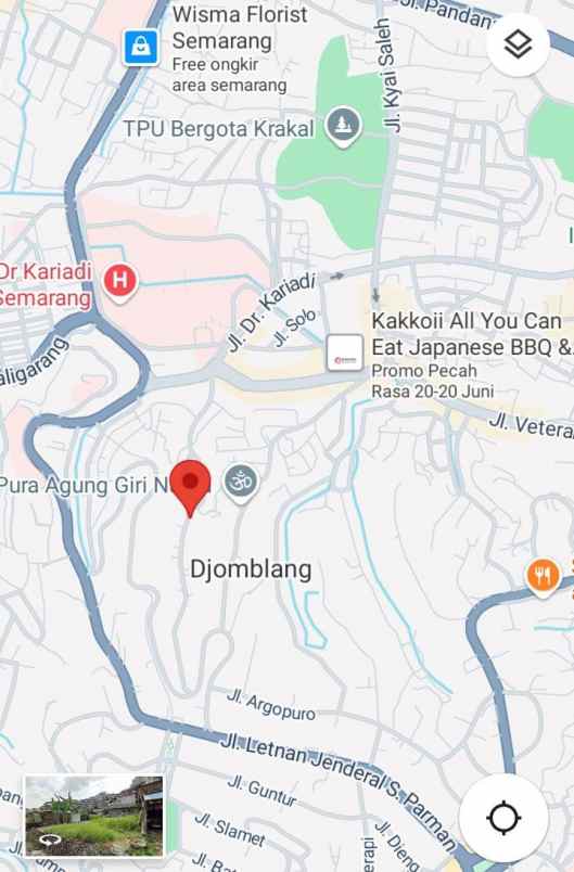 dijual tanah di jl kintelan baru semarang