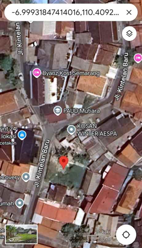 dijual tanah di jl kintelan baru semarang