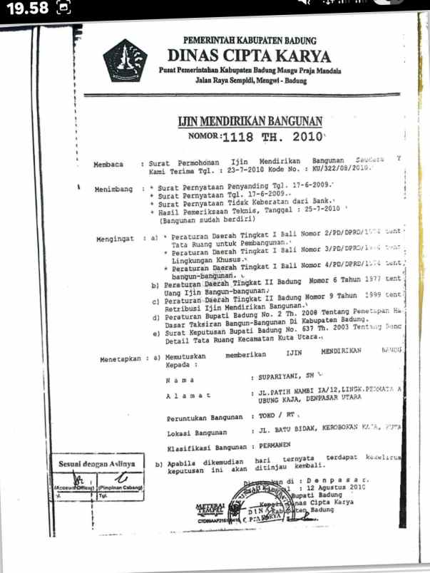 dijual tanah gatsu barat