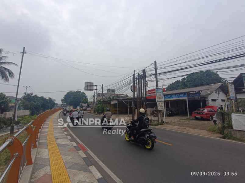 dijual tanah jalan raya sawangan