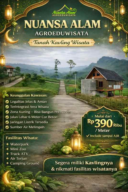 dijual tanah jalan raya transyogi