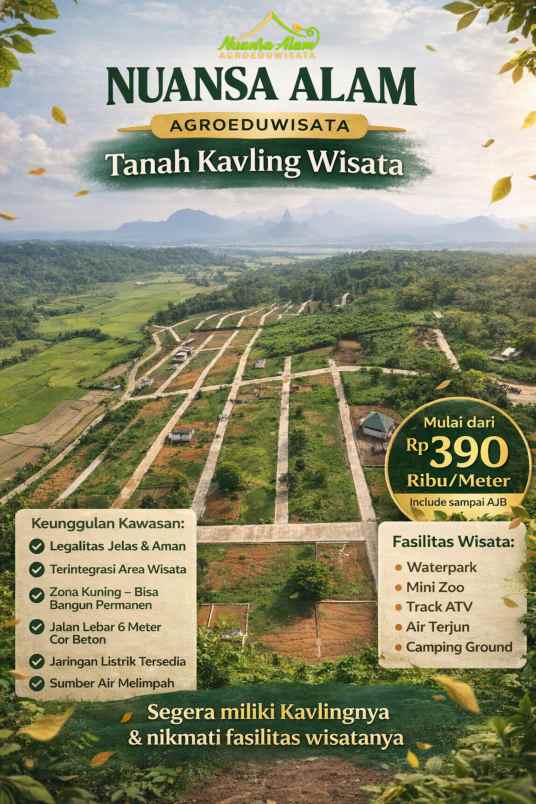 dijual tanah jalan raya transyogi