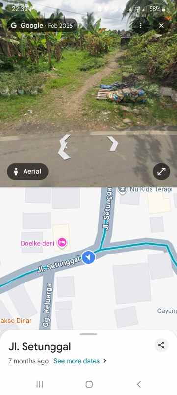 dijual tanah jalan setunggal kelurahan