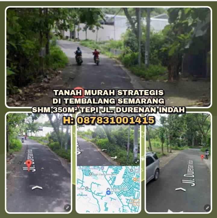 dijual tanah jl durenan indah