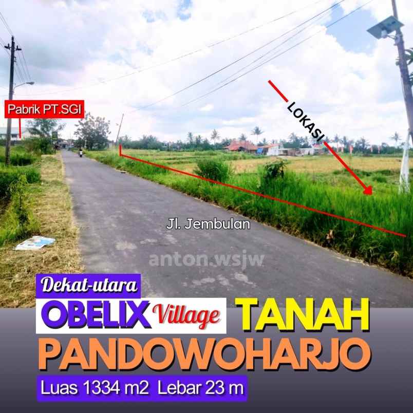 dijual tanah jl jembulan krandon
