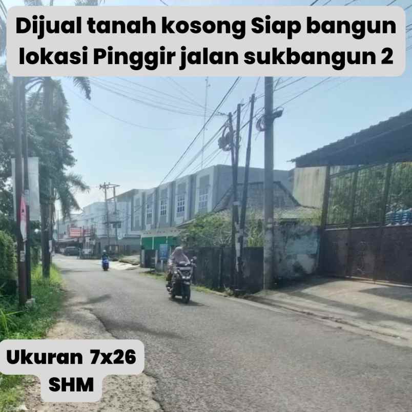 Tanah Pinggir Jalan Sukabangun 2 Dekat Bakso Soni Palembang