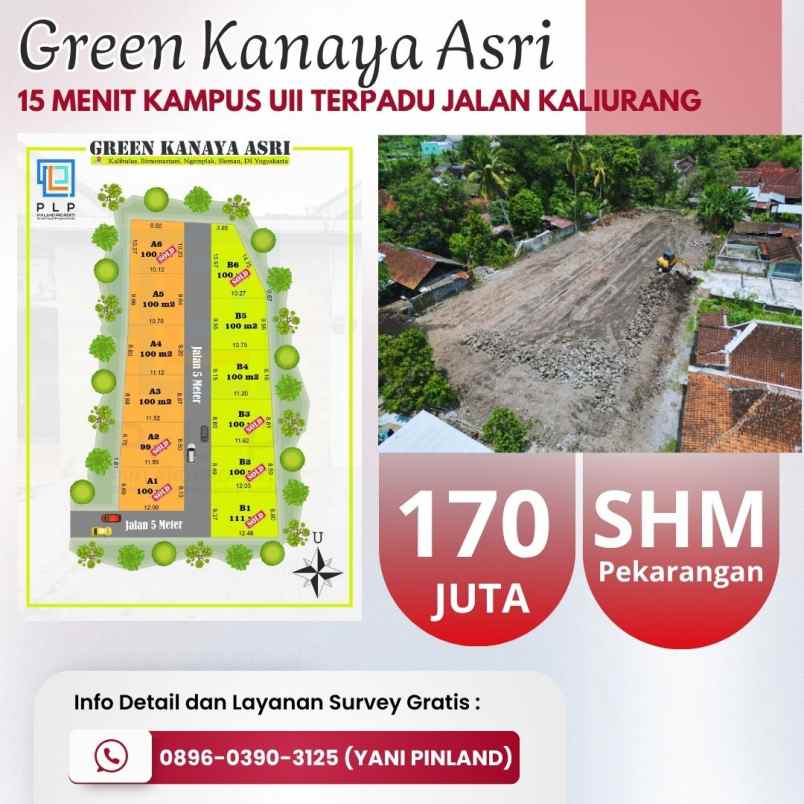 dijual tanah kalibulus bimomartani