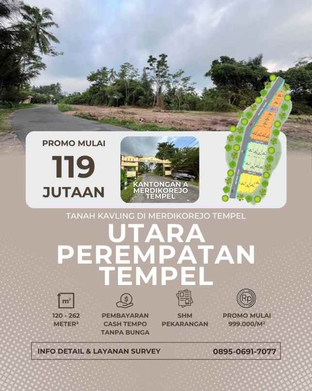 dijual tanah kantongan a utara