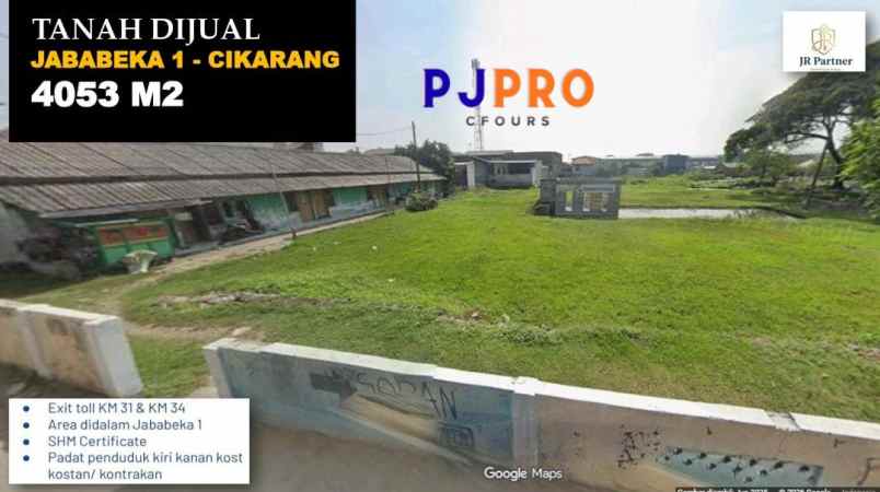 dijual tanah kawasan industri jababeka 1