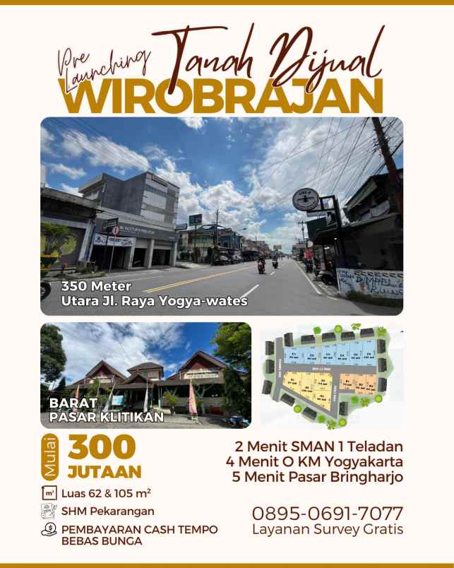 dijual tanah pakuncen barat pasar