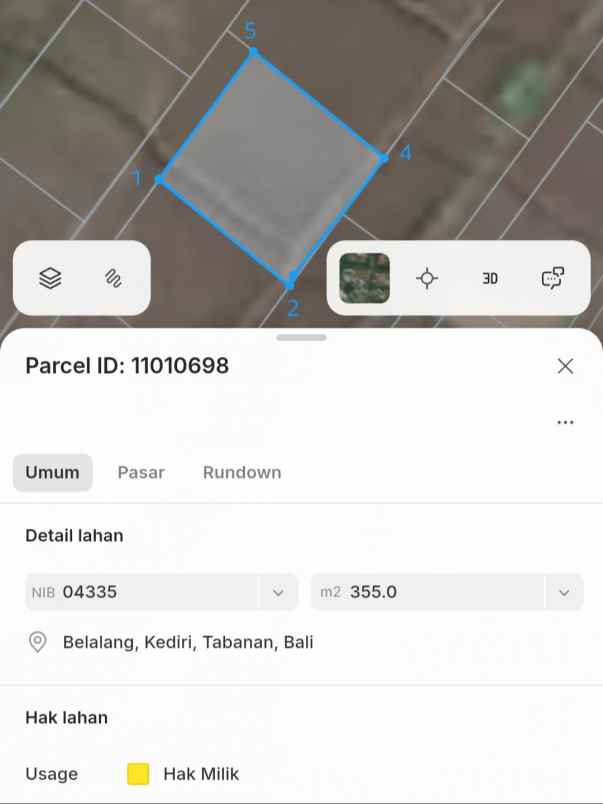 dijual tanah pantai kedunggu