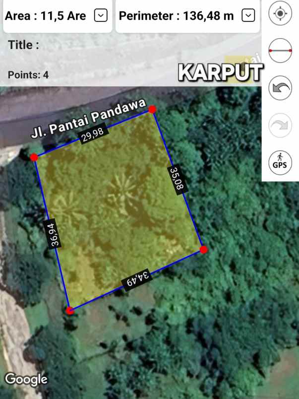 dijual tanah pantai pandawa