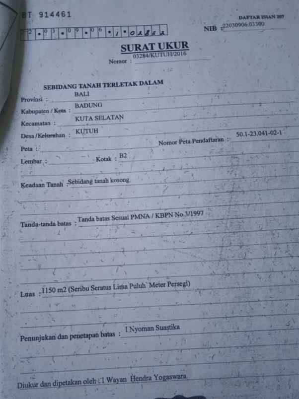 dijual tanah pantai pandawa