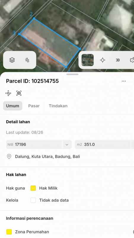 dijual tanah pegending padonan
